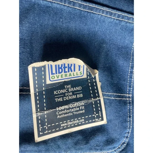 Liberty Men's Stonewashed Denim Bib Overall 38W x 30L, - Picture 3 of 16